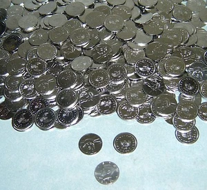 500 NUEVAS FICHAS DE MÁQUINA TRAGAMONEDAS PACHISLO TAMAÑO 1/2 DÓLAR-50 CENTAVOS 30PAI - Imagen 1 de 8