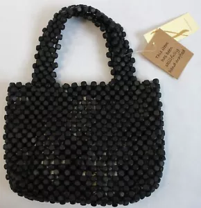 Collection Eighteen 18 Black Beaded Purse Hand-Crafted Handbag CL111A19 - Picture 1 of 5