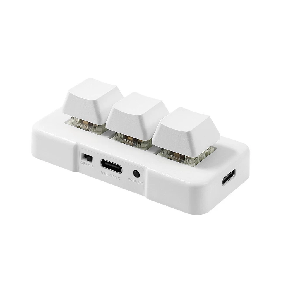 PC USB Footswich Mini 3-Key Bluetooth mechanical music macro  customize Keyboard - Image 1 of 4