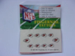 4 packs of Kansas City Chiefs Fingernail Tattoos. 10 per pack. 40 total. #JS104 - Picture 1 of 1