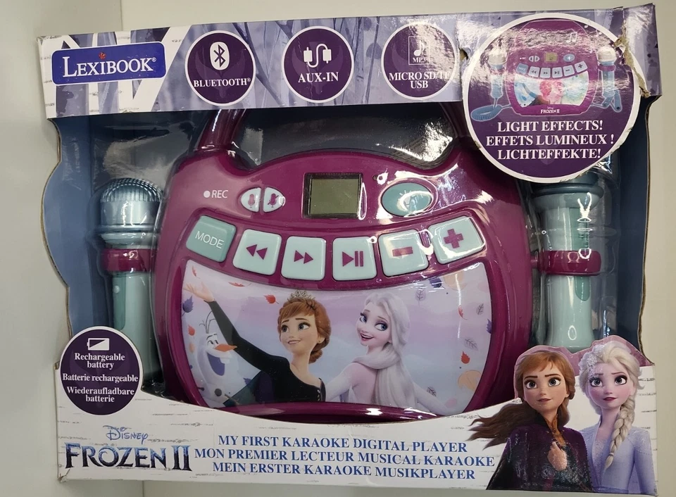 Lexibook Karaoke Musikspieler Mikrofon Bluetooth Licht Musik Disney  - Bild 1 von 1