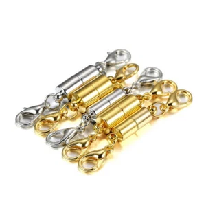 10-40pcs Strong Magnetic Necklace Closures Extender Double Lobster Clasp Jewelry - Picture 1 of 19