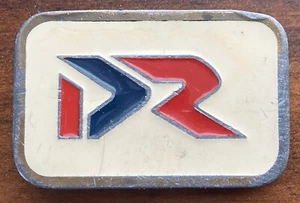 Vintage Belt Buckle DR Dead River Co. Logo Enamel Brass, Rare, Red, White & Blue - Picture 1 of 3