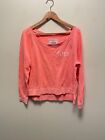 Abercrombie & Fitch Women Sweatshirt Medium Pink Cropped Relaxed Grunge Y2k Flaw