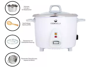 Cocina de arroz cocina a vapor digital olla de arroz 1,8 litros olla de acero inoxidable - Imagen 1 de 11