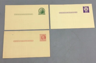 US Postal Cards - Jefferson 1 Cent, Washington 2 Cent, Liberty 3 Cent (6 Cards) - Image 1 of 4