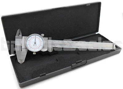 Stainless Steel 6"/150mm Dual Readings Dial Caliper METRIC SAE Standard Inch MM - Image 1 of 3