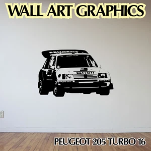 Peugeot 205 Turbo 16 T16 Group B large wall art decal / sticker. (Rally, 80's) - Picture 1 of 2