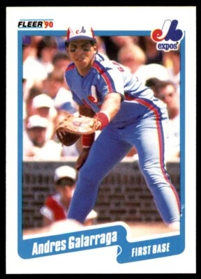 1990 Fleer - Andres Galarraga #345 Montreal Expos Baseball Card - Image 1 of 2