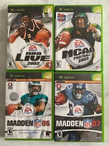 Xbox Game Lot:NBA Live 2002 / NCAA Football 2003 / Madden NFL 06 / Madden NFL 07 - Picture 1 of 6