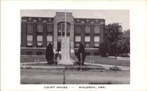 Waldron AR Scott County Court House Arkansas postcard BQ1 - Picture 1 of 2