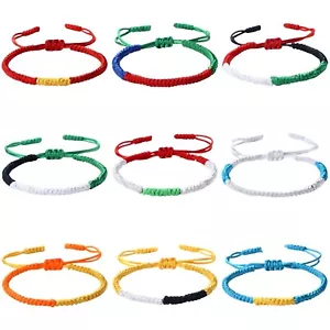 Bracciale intrecciato corda intrecciata 32 stili bandiera nazionale trendy bambini uomo donna regalo - Foto 1 di 41