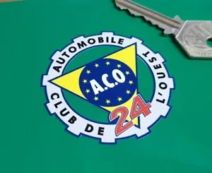ACO LeMans 24 Oldtimer Fenster Aufkleber 2,5" Automobile Club l'Ouest Frankreich - Bild 1 von 1