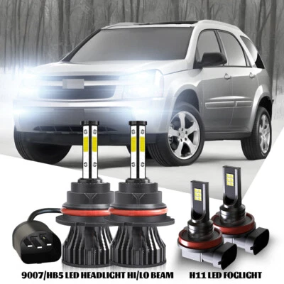 Para Para Chevrolet Equinox 2005-2009 4X Faros LED + Bombillas de luces antiniebla Foto 1 de 4