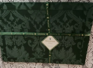 Waterford Damask Placemats Banbridge Set of 4 … 13x18.5” EMERALD GREEN Pre-Own - Picture 1 of 11