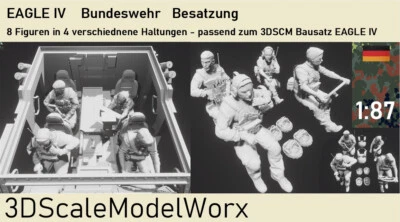 3DSCALEMODELWORX Bundeswehr EAGLE IV Besatzung - 1:87 - 8 Figuren