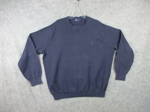 Polo Ralph Lauren Sweater Mens 2XLT 2XL Tall Blue Cotton Knit Green Pony Preppy - Picture 1 of 13