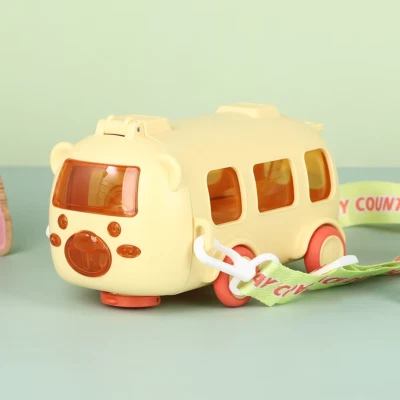 500ML Kids Toy Car Sippy Cup Children'S Bus Plastic Water Bottle Student Drinkin - Image 1 of 4