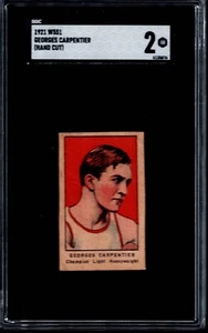 SGC 2++ 1921 W551 Georges CARPENTIER - Carta Striscia Boxe Tagliata a Mano - Foto 1 di 2