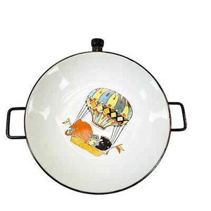 Vintage Child's Porcelain Silver Plated Food Warmer Plate Bowl San Paulo Brazil - Picture 1 of 4