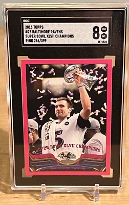 2013 Topps Baltimore Ravens Super Bowl XLVII Champions Pink 266/399 #23 SGC 8 - Image 1 of 2