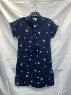 MSRP $50 Style & Co Women's Navy Star Button Up Shirt Dress Size Small - Image 1 of 2
