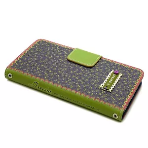 Premium Phone Wallet Case Apple iPhone Samsung Galaxy Freesia Violet - Picture 1 of 12