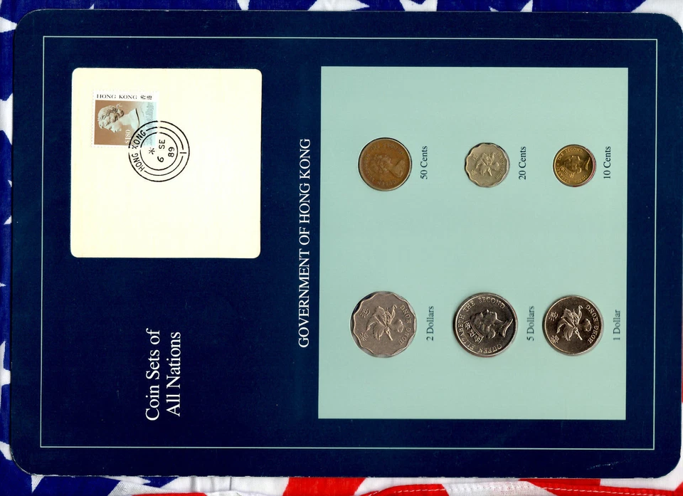 Juegos de monedas de todas las naciones Hong Kong 1979-1996 UNC $1 1996 $2 1994 $5 1988 ESCASOS Foto 1 de 4