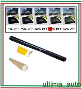 PELLICOLA OSCURANTE PER VETRI AUTO NERO 35% 76cm x 3m 76cm x 300cm - Picture 1 of 1