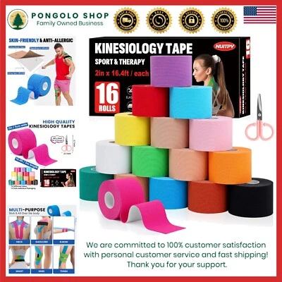 Kinesiology Tape Cotton Waterproof Elastic Muscle Sports Athletic Support - Image 1 of 4