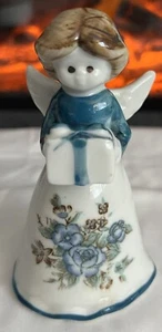 Vintage Dutch Girl Milk Maid Bell Figurine Holland Blue - Picture 1 of 2