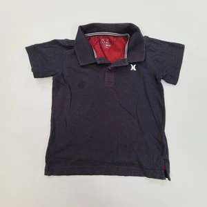 Hurley Polo Shirt Boys Size 5 Black Casual Outdoors Dri-Fit Youth Ages 4-5 Kids - Picture 1 of 9