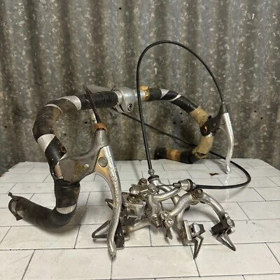 CAMPAGNOLO Vintage Brake Calliper & Lever Set with COSMOS Handle Bars Track Bike - Image 1 of 4