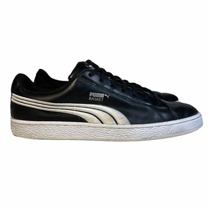 Puma Basket Classic Badge Men's Size 10.5 Black White 36255002 - Picture 1 of 9