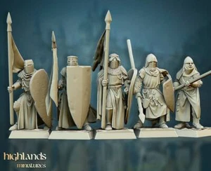 Caballeros cruzados, caballeros medievales, juegos de guerra RPG guerrero medieval miniatura - Imagen 1 de 1