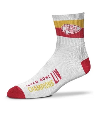 Men's For Bare Feet Kansas City Chiefs Super Bowl LIV Champions Quarter Socks MD - Image 1 of 2