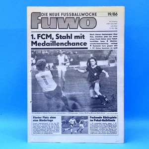 DDR FuWo 19 1986 FCM-Aue 6:0 Hansa-Union 2:0 Dresden-Jena 0:0 Lok-Riesa 1:0 U - Bild 1 von 1