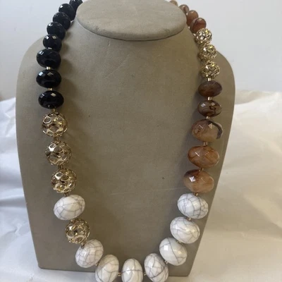 Ретро Plexi ожерелье с различными многоцветный и мульти формы стиль бусина - Изображение 1 из 4