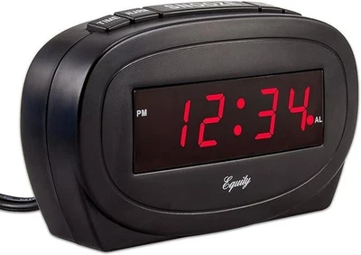 Equity by La Crosse 30228 LED Alarm Clock,Black 4.50W x 1.85D 2.65H - Image 1 of 4