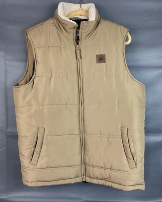 Field & Stream Mens Puffer Vest Insulated Brown Full Zip Jacket Outdoor Hiking - Image 1 of 4