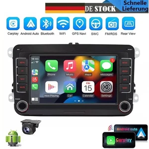 7'' Android 14 For VW GOLF MK5 MK6 PASSAT B6 V6 Apple Carplay Car Stereo Radio - Bild 1 von 17