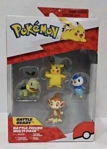 2" Pokemon Battle Figur Multipack Pikachu Chimchar Turtwig Piplup Pokémon - Bild 1 von 2