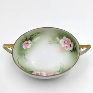 Vintage handbemalte Nippon Blumen mit Goldrand Sammlerstück Porzellan Schale - Bild 1 von 5