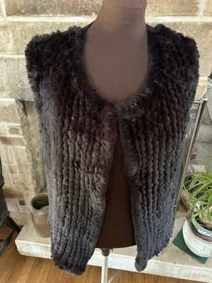 Nanette Lepore Vest Open Front Sz Small Faux Fur - Image 1 of 3
