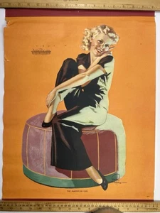 1940's Earl Moran Original Poster "The American Girl" The Automatic Switch Corp. - Picture 1 of 24