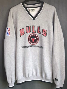 Vintage Lee Sport NBA Chicago Bulls Logo Embroidered Sweatshirt Men's Size XL 🔥 - Picture 1 of 10