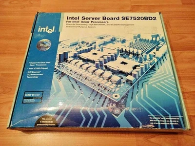 INTEL SERVER BOARD SE7520BD2 2 PROCESSOR SSI EEB 16 GB DDR2 DUAL RAM SOCKET 604 - Image 1 of 4