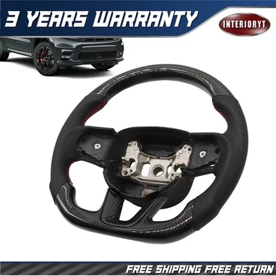 For Dodge Charger Challenger SRT Hellcat 2015-2025 Steering Wheel Carbon Fiber Foto 1 de 4