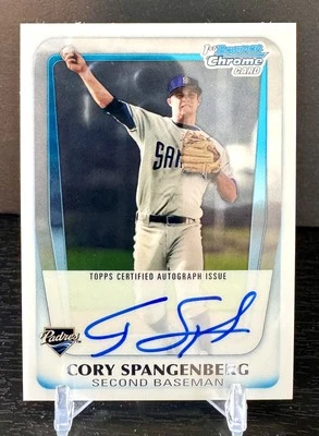 2011 Bowman Draft Picks & #BCAP-CS Cory Spangenberg Chrome Prospect Autographs - Image 1 of 2