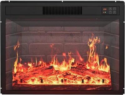 23" Electric Fireplace Heater Wall Mounted/Recessed w Remote Control 750W/1500W - Image 1 of 4